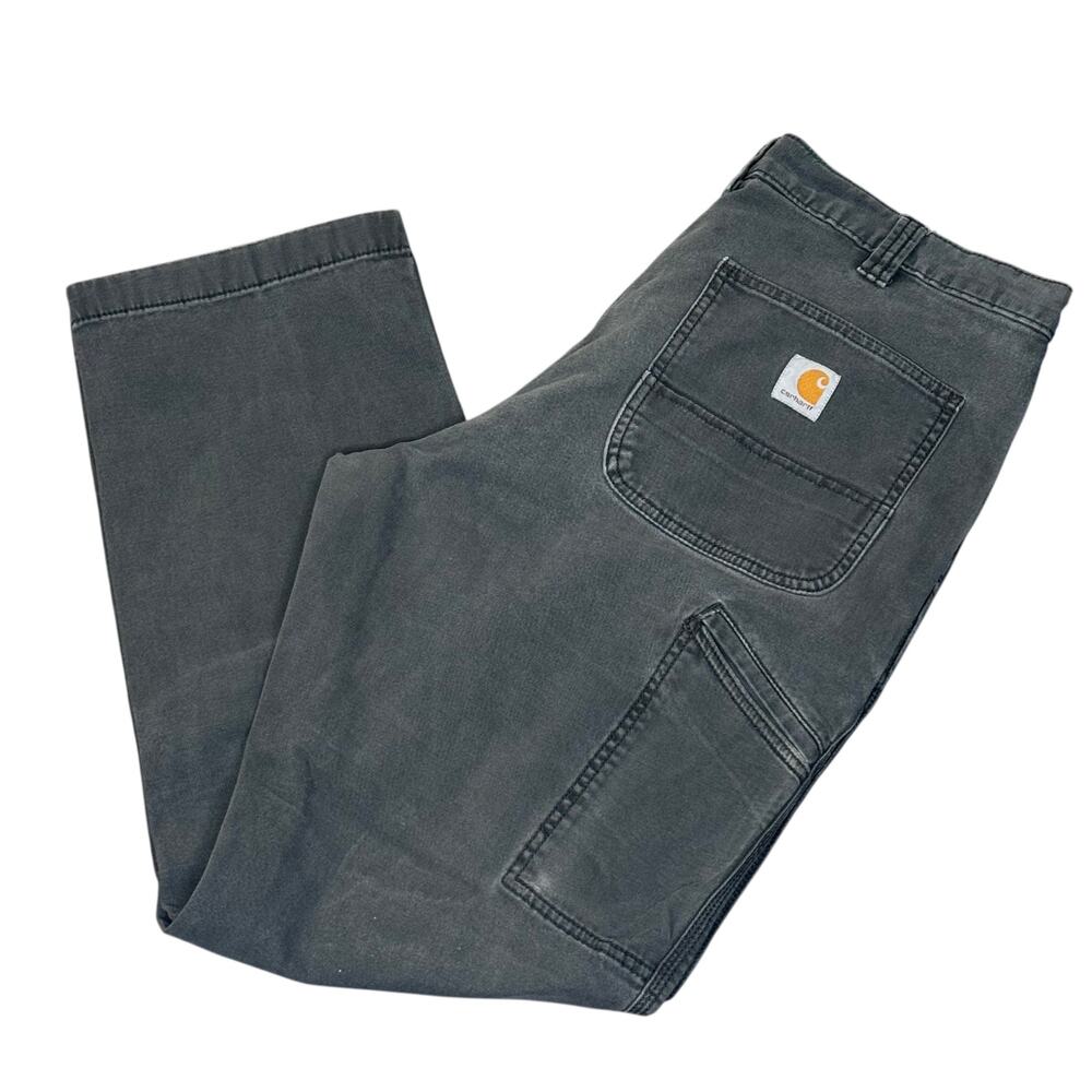 Carhartt Black Rugged Relaxed Fit Work Utility Pants 36x32